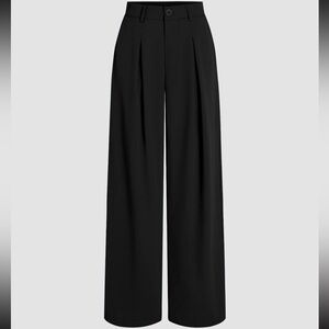 Wide leg work pants